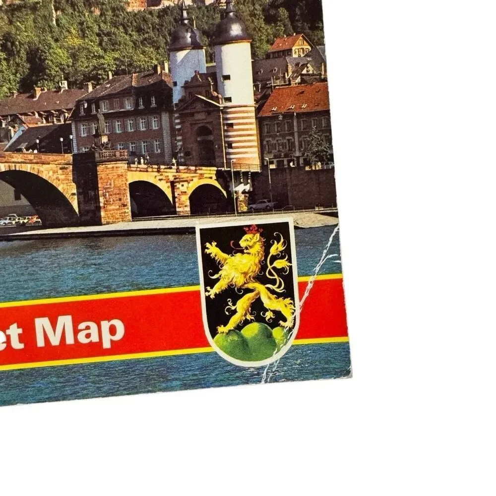 Heidelberg City Guide In Color With Foldout Map in back